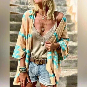 August Resortwear Belted Cover Up Size Small/Medium